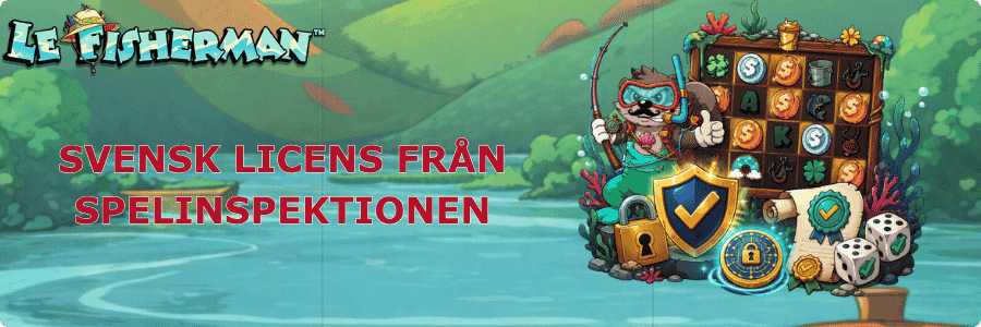 Le Fisherman svensk licens från Spelinspektionen
